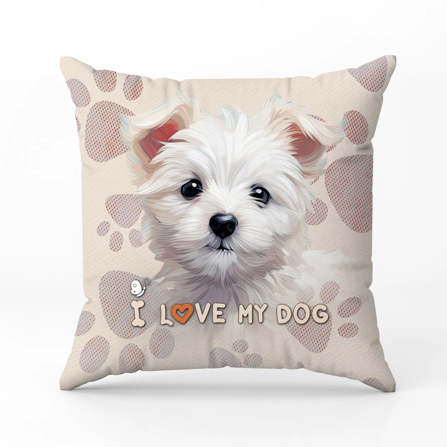 Декоративна възглавница I LOVE MY DOG 2301