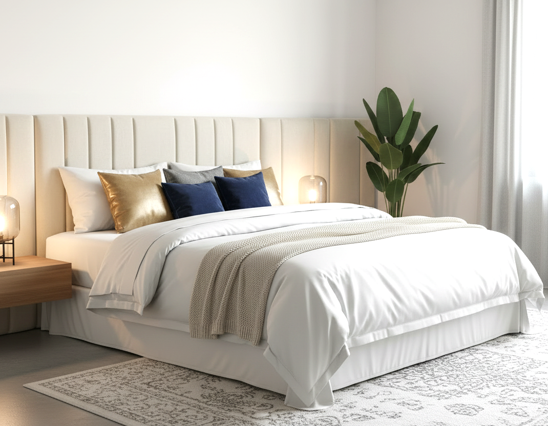 Висококачествено спално бельо от 100% памук. Луксозни спални комплекти в богата цветова гама.