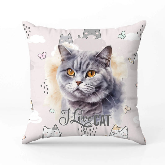 Декоративна възглавница I LOVE CAT 4017