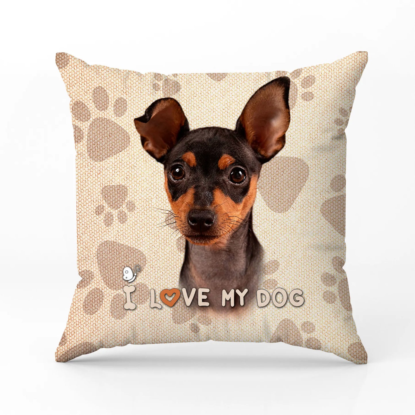 Декоративна възглавница I LOVE MY DOG 2308