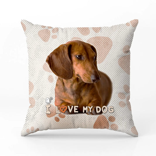 Декоративна възглавница I LOVE MY DOG 4389