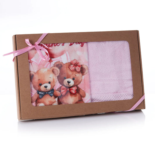 Комплект 2 броя кухненски кърпи ВЛЮБЕНИ МЕЧЕТА